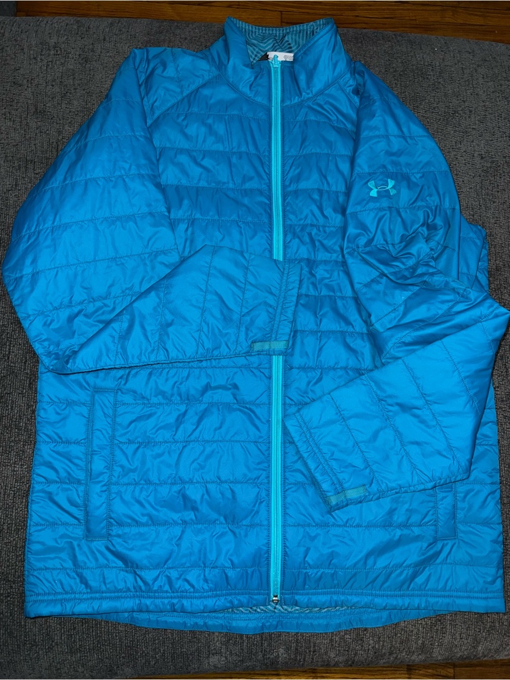 Under Armour ColdGear Infrared Quilted Full Zip Jacket Blue Women’s 2XL - Picture 9 of 13